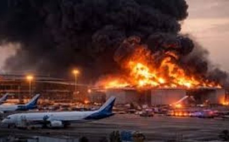 কুয়েতের আন্তর্জাতিক বিমানবন্দরে হামলা, ভয়াবহ আগুন  জ্বলছে জ্বালানি ডিপো