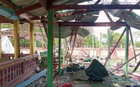 মিয়ানমারের বৌদ্ধ বিহারে বিমান হামলা: নিহত ১৪, আহত অন্তত ২০