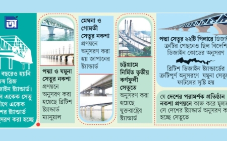 ধার করা ডিজাইন স্ট্যান্ডার্ডেই নির্মাণ দেশের বৃহৎ সব সেতু