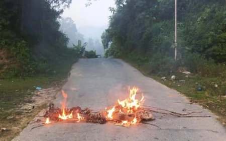 সাজেকে চতুর্থ দিনেও সড়ক অবরোধ চলছে